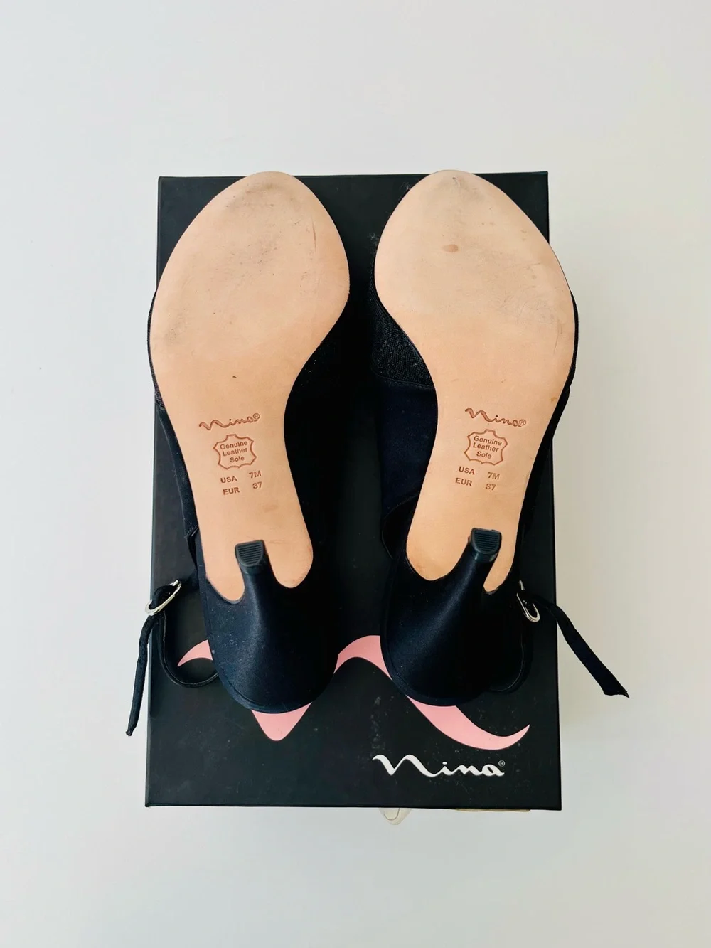 Nina Freya Slingback Heels Black 7